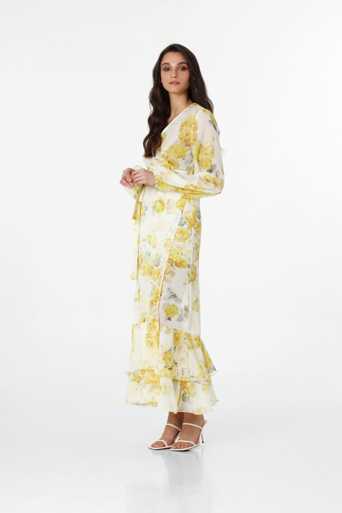 Yellow Roses Caftan Dress - Image 2