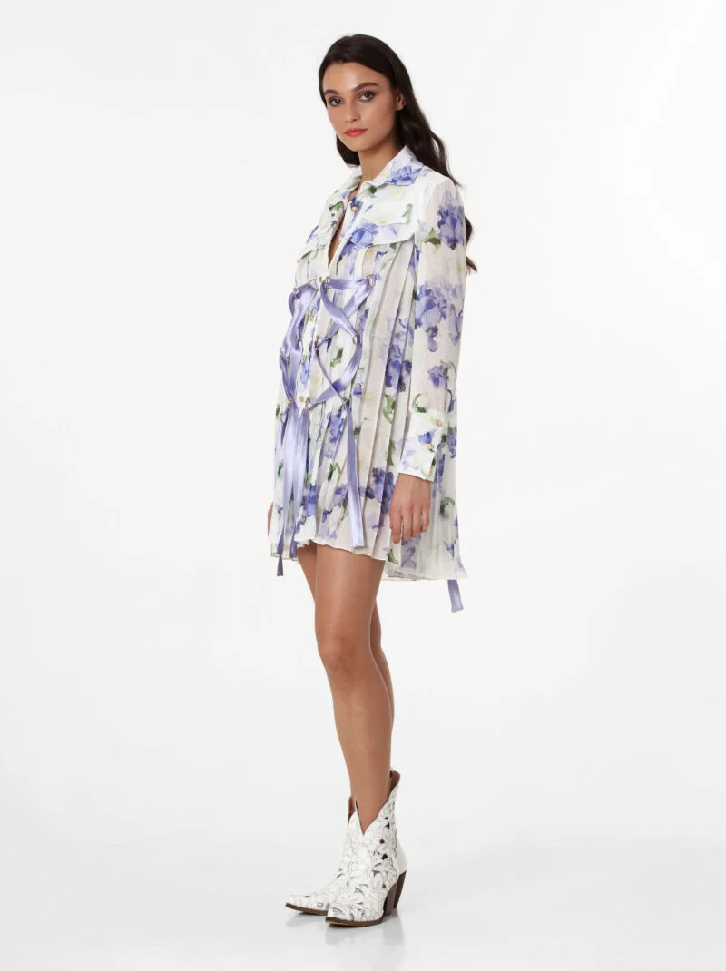 IRIS FLOWER DRESS-SHIRT