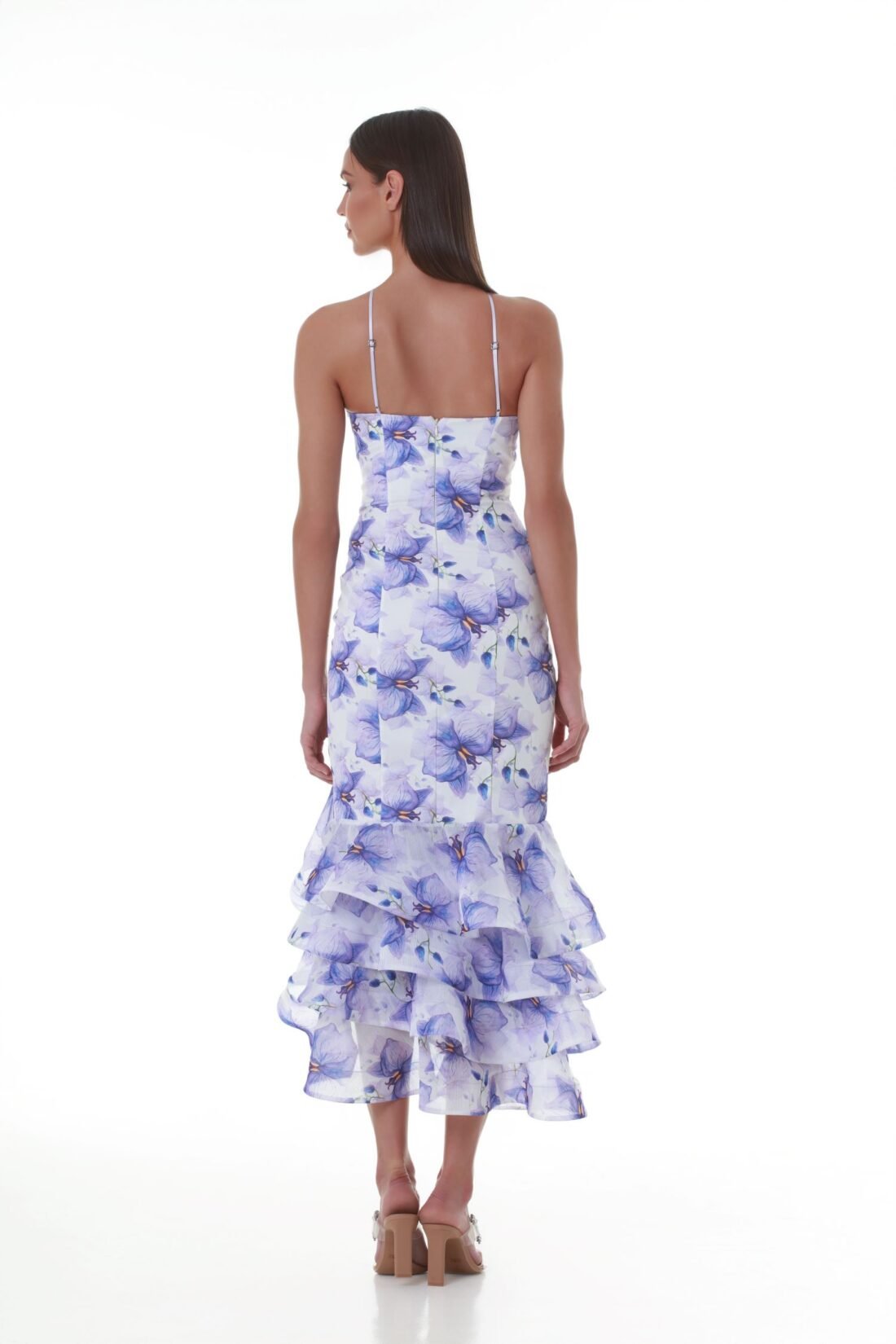 Macarena Cut-out Blue Orchid Maxi Dress - Image 3