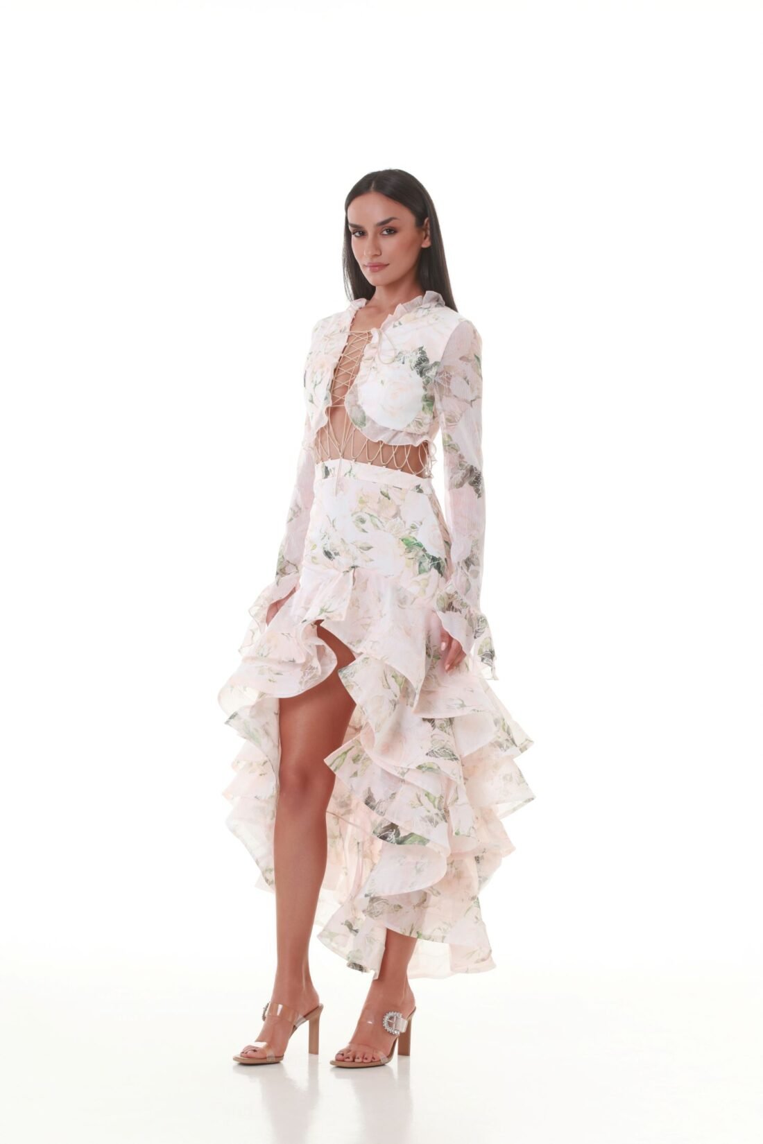 "Ruffles & Rhythms" Cord Detailing Maxi Dress