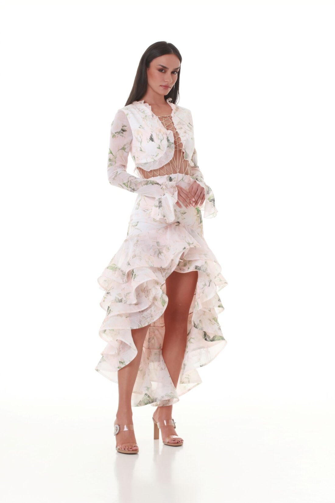 "Ruffles & Rhythms" Cord Detailing Maxi Dress
